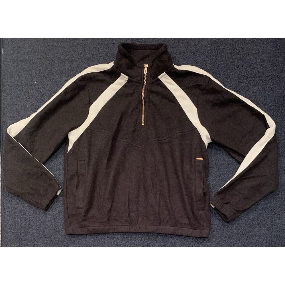 Volcom Sweatshirt Women's Size Medium Black Pullover Zip Collar